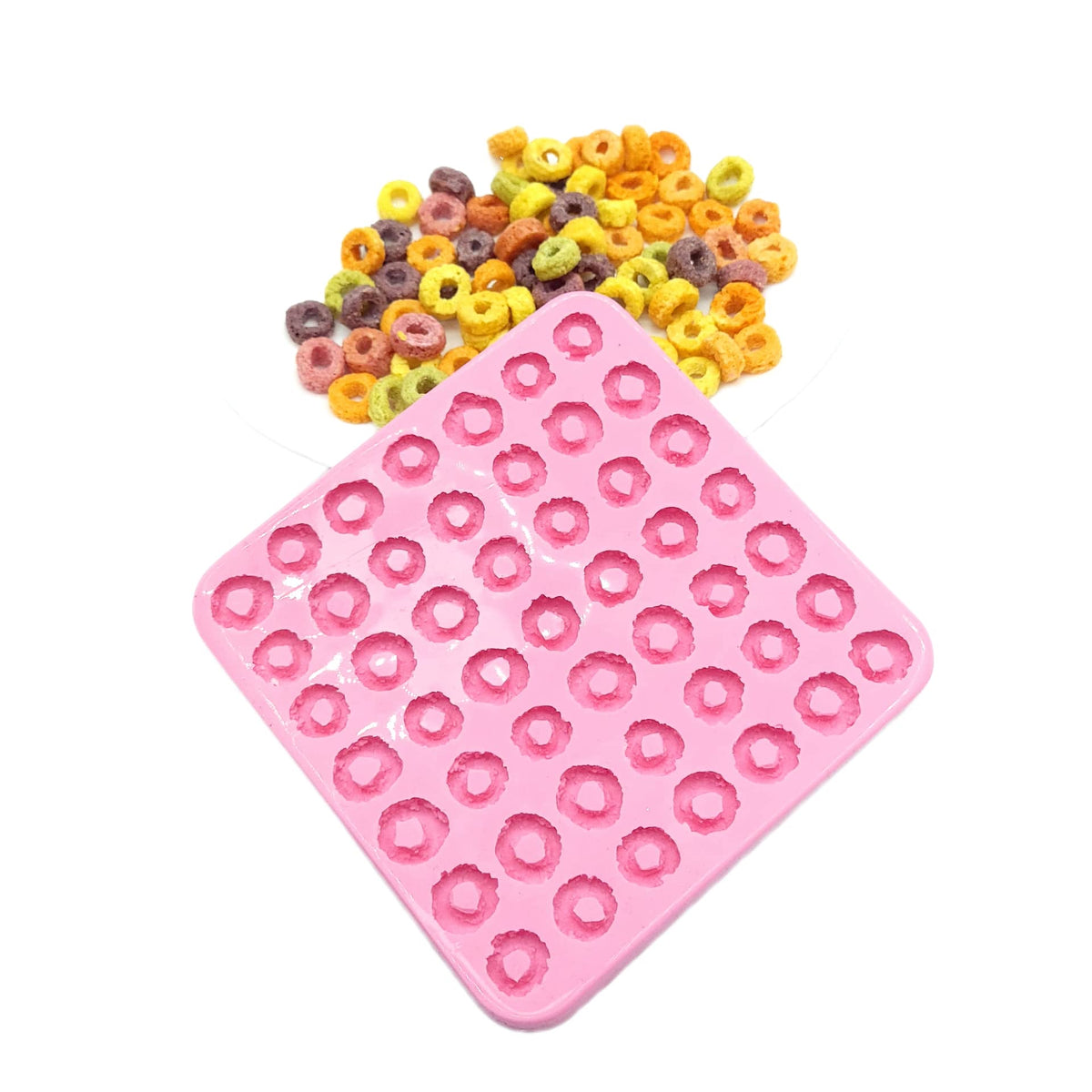 Mini Cereal Ring Silicone Mold 49 cavities for wax melts and resin