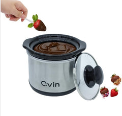 Mini Chocolate Fondue Slow Cooker stainless steel black