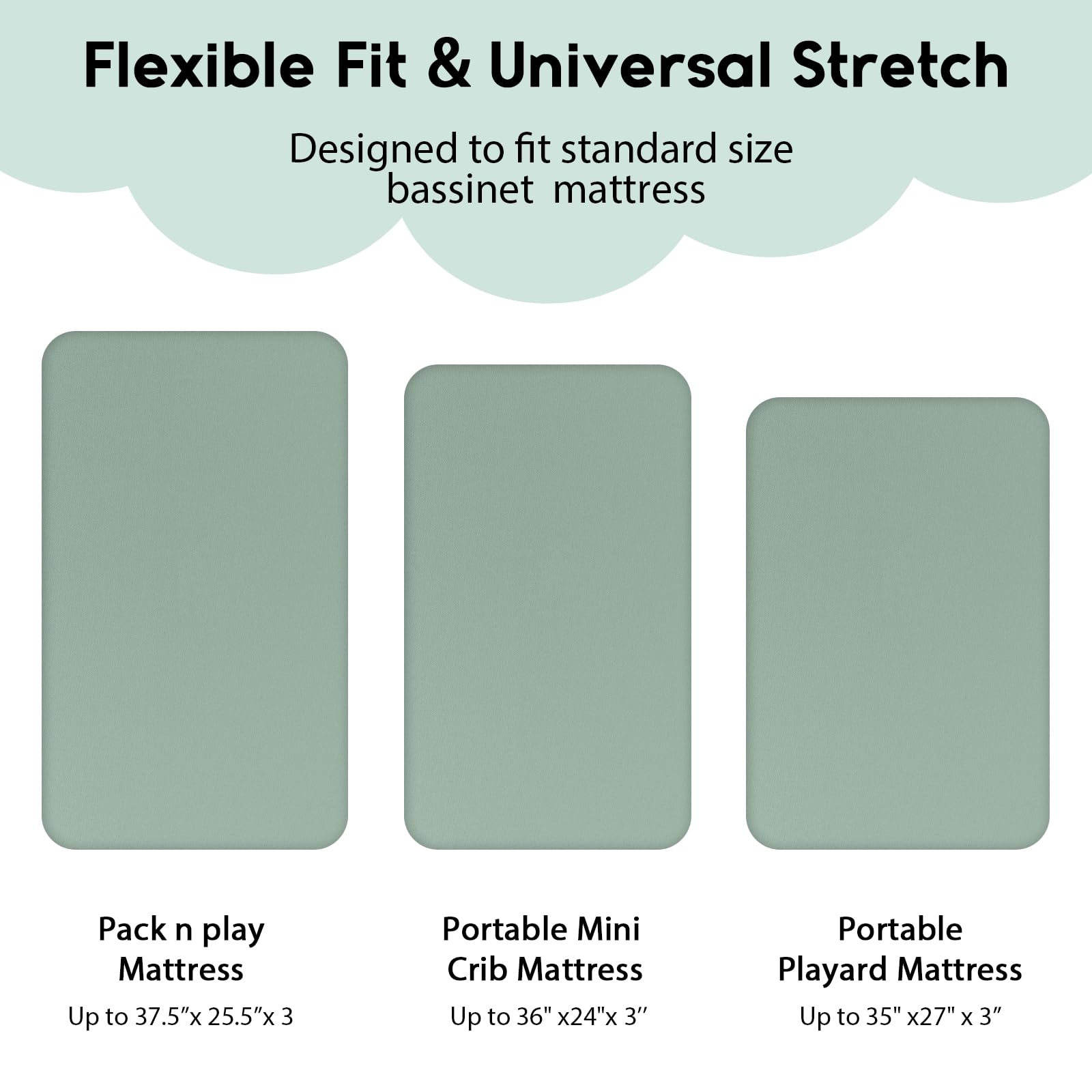 Pack n play sheet with 5 inch deep pocket