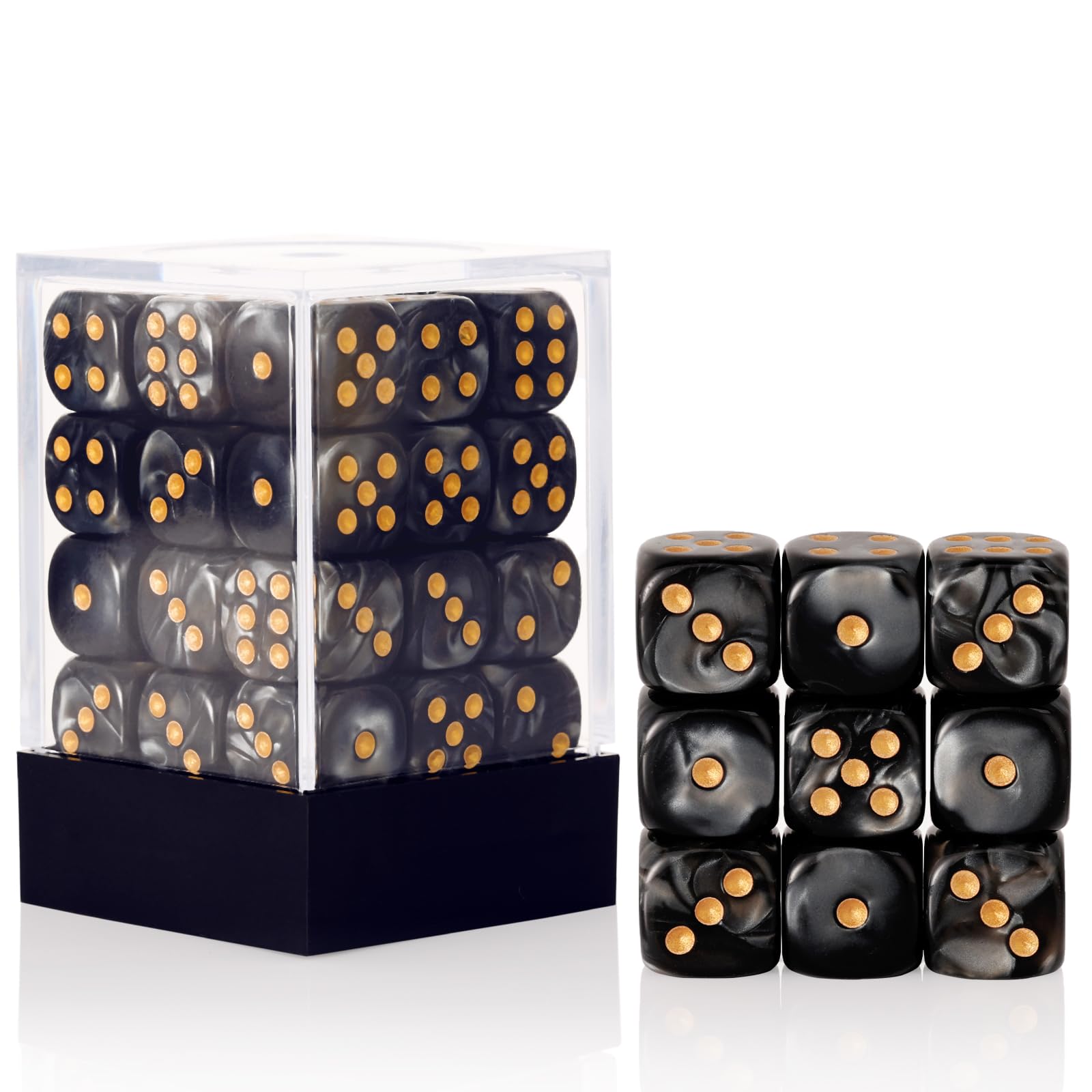 12mm mini dice set pearl pattern D6
