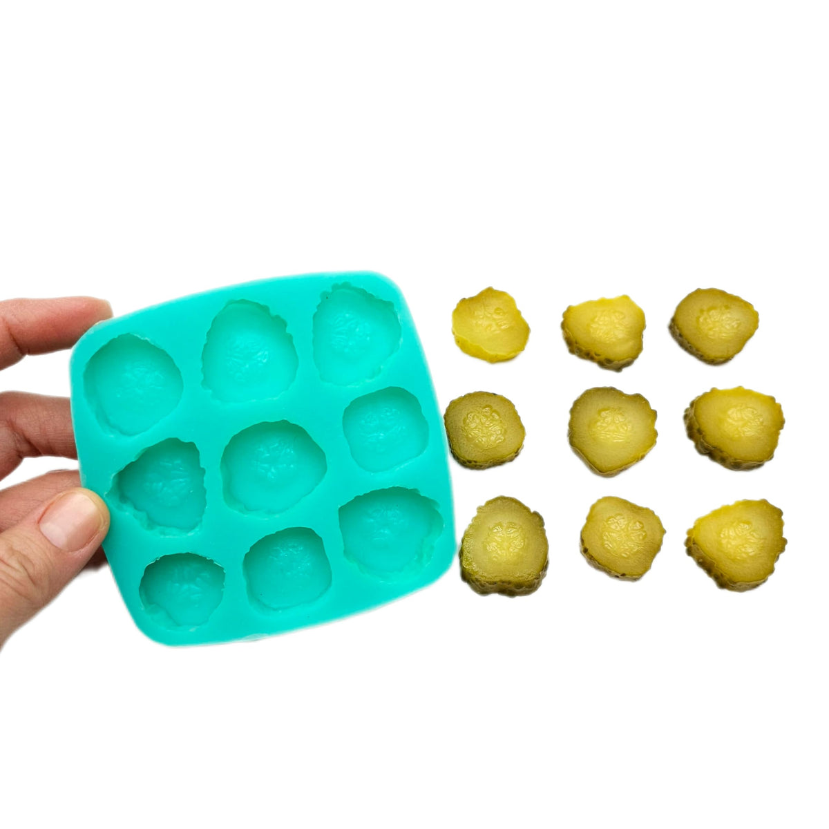 Mini Dill Sliced Pickles Mold silicone for crafts and baking