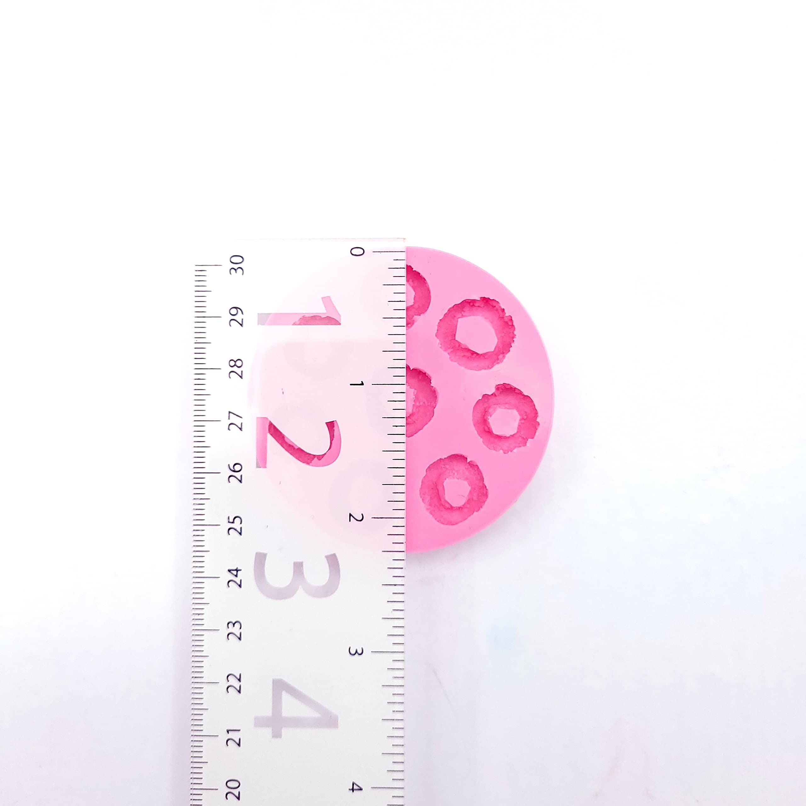 Mini donuts silicone mold NC107 realistic fruit rings design