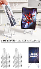Mini easel card stand showing acrylic base for cards