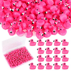 Bulk 100pcs pink flamingo resin ducks for dollhouse