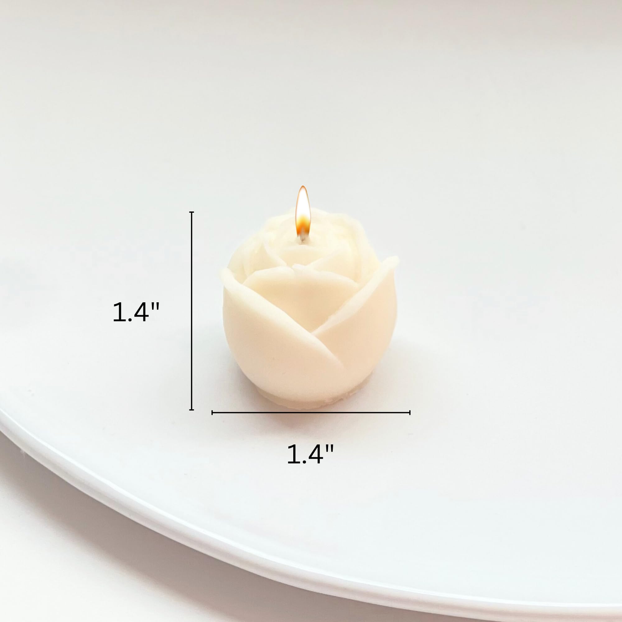Mini floral scented rose candles for romantic occasions