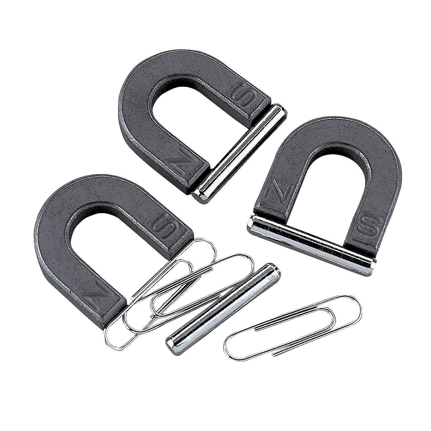 Mini horseshoe magnets with bar set of 12 size 1 1/4 inch for classroom science