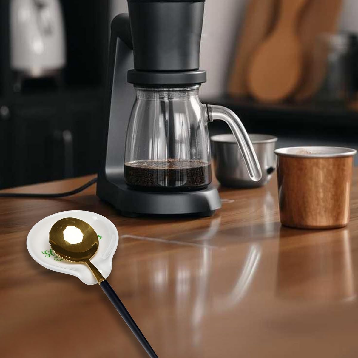 Coffee station spoon rest with St Patricks Day decor