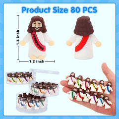 Mini Jesus figures made of rubber with durable smooth surface