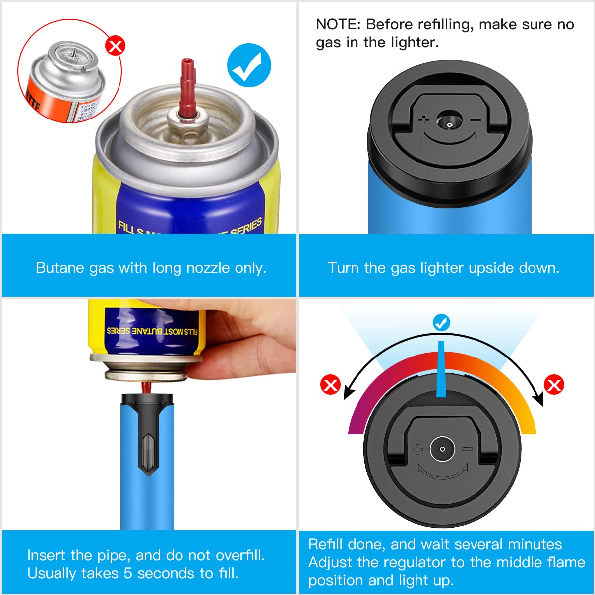 Portable wind resistant torch lighter for candles and grills