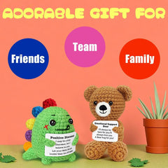 Mini knitted inspirational gifts soft crochet plush