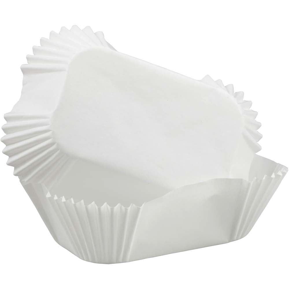 White mini loaf baking cups designed for petite loaf pans