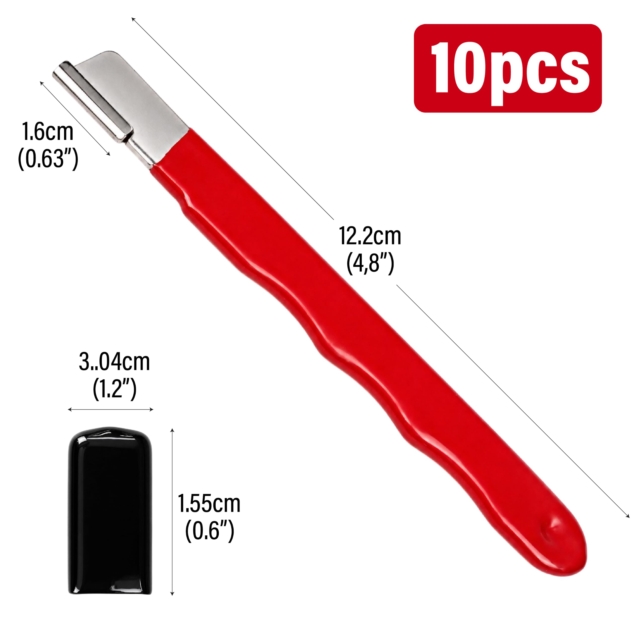 Mini portable sharpener for garden tools in red