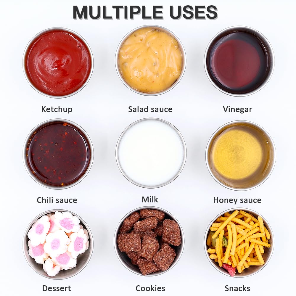 Stackable mini ramekins for condiments