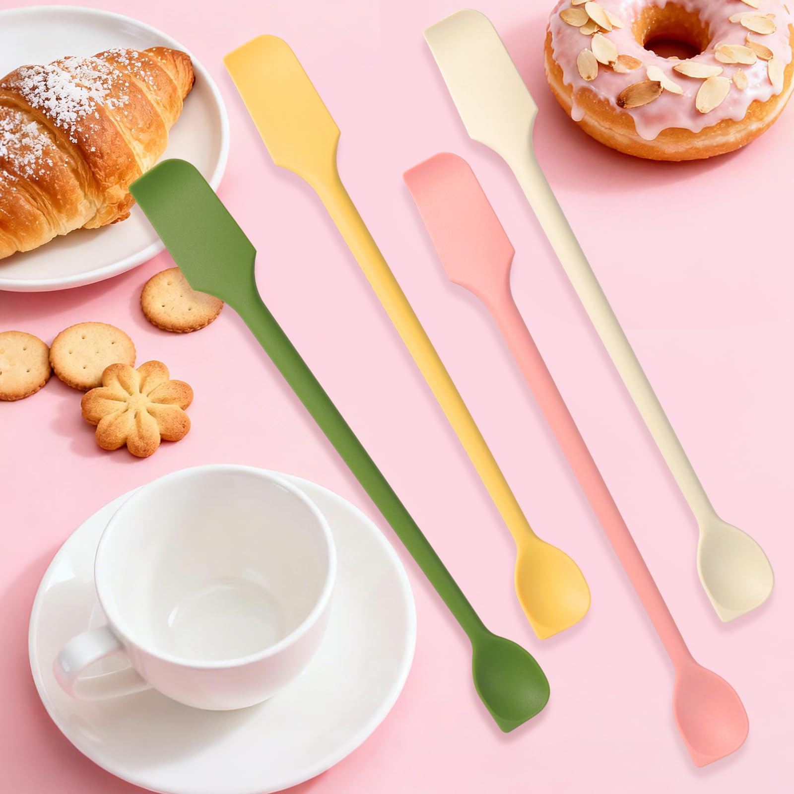 Dishwasher safe silicone spatulas set for easy cleaning