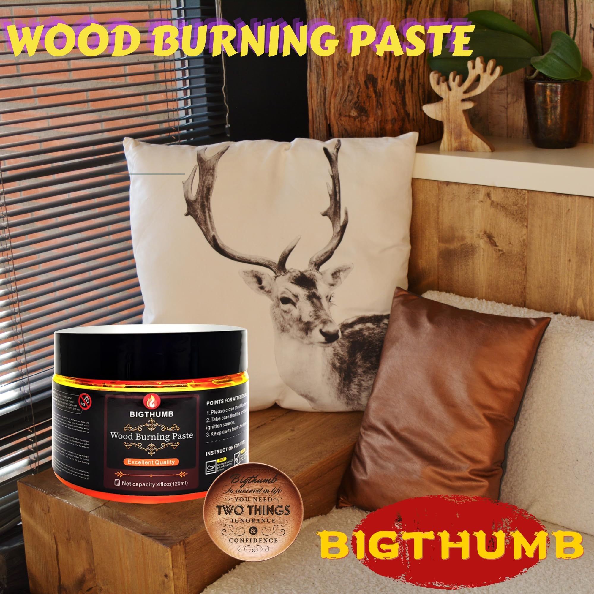 DIY wood crafting with bigthumb gel kit stencil