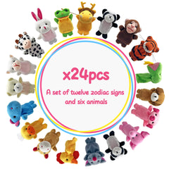 Mini stuffed animal finger puppets size 2.8x1.6 inches
