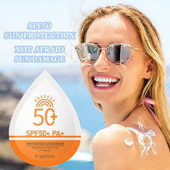 Travel size SPF 50+ sunscreen packets for face and body