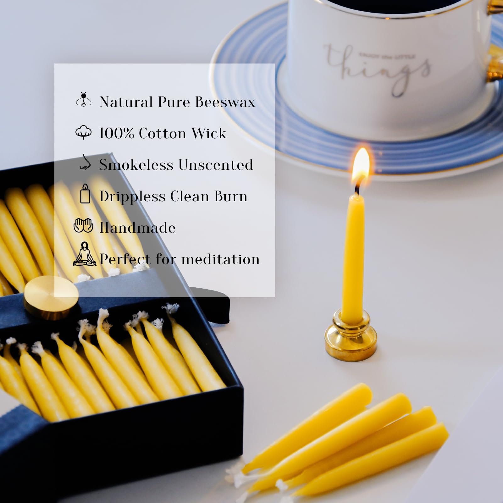 Tiny taper candles width 0-28 inch