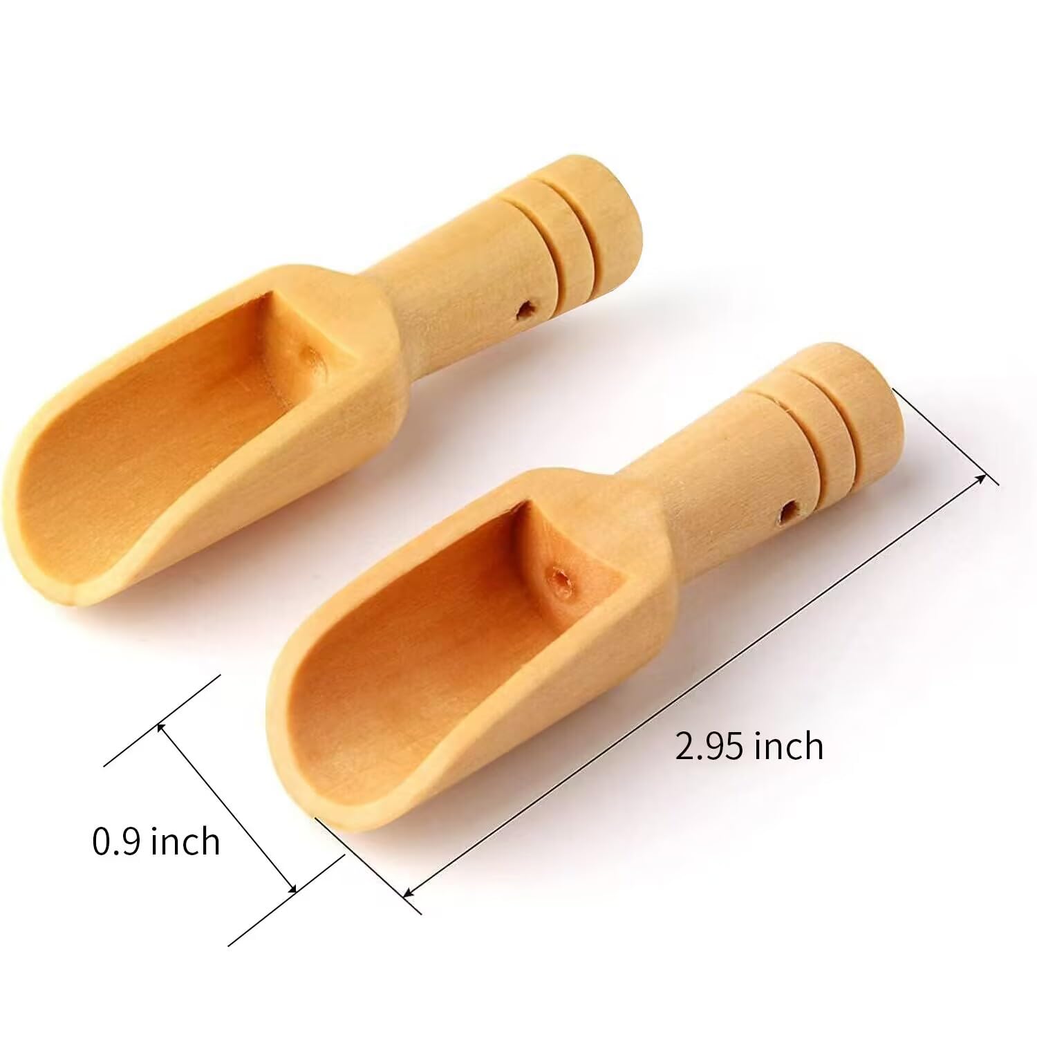 Mini wooden spoons for bath salts and tea scooping