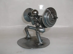 Handmade in the USA recycled metal figurine