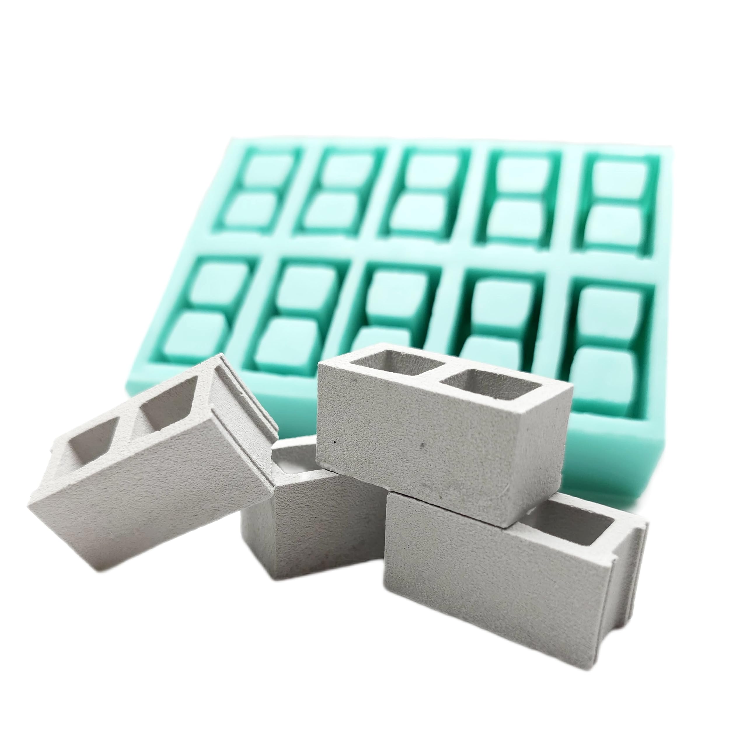 Miniature Cinder Blocks Silicone Mold in 1:12 scale