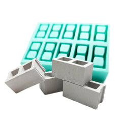 Miniature Cinder Blocks Silicone Mold in 1:12 scale