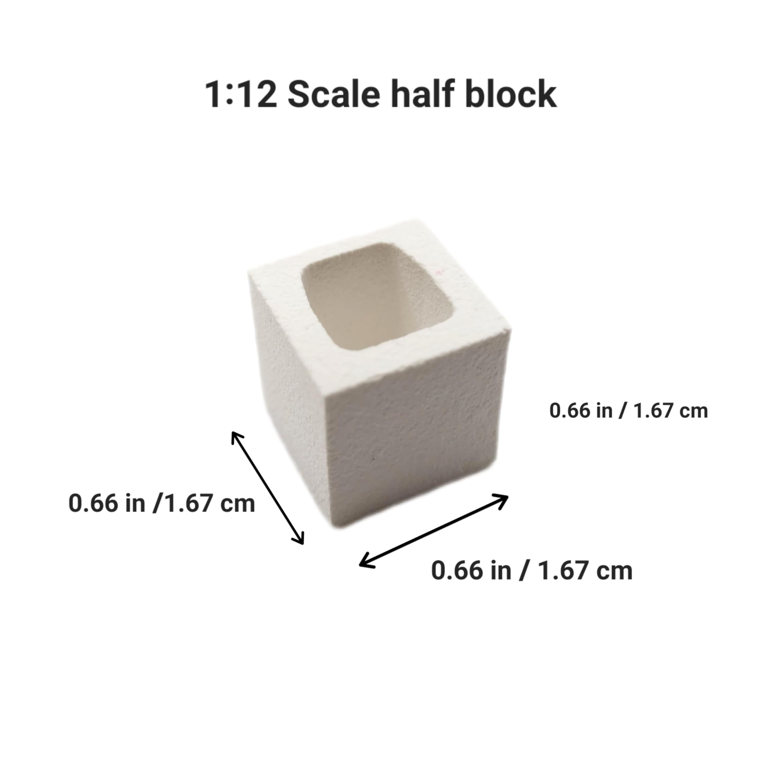 Close up of miniature cinder blocks silicone mold