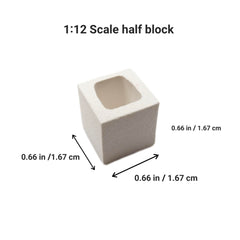 Close up of miniature cinder blocks silicone mold