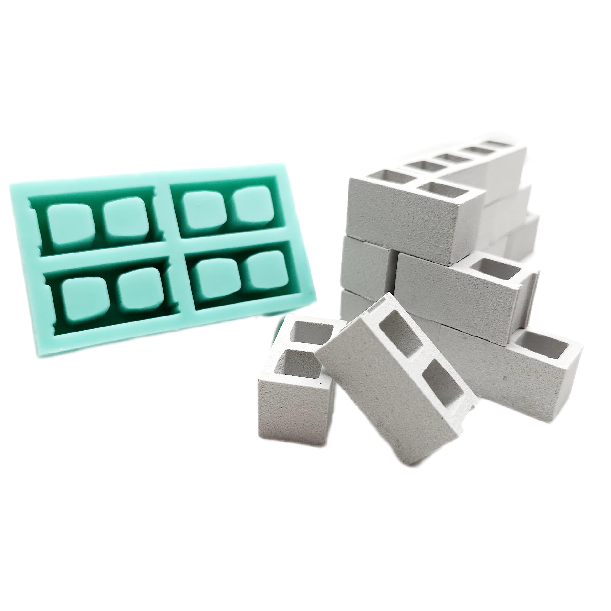 Miniature Cinder Blocks Silicone Mold 1:12 scale for dioramas