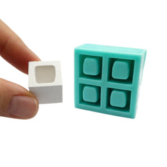 Miniature cinder half-blocks silicone mold 1:12 scale