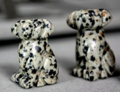 Miniature hand carved sculpture in Dalmatian Jasper