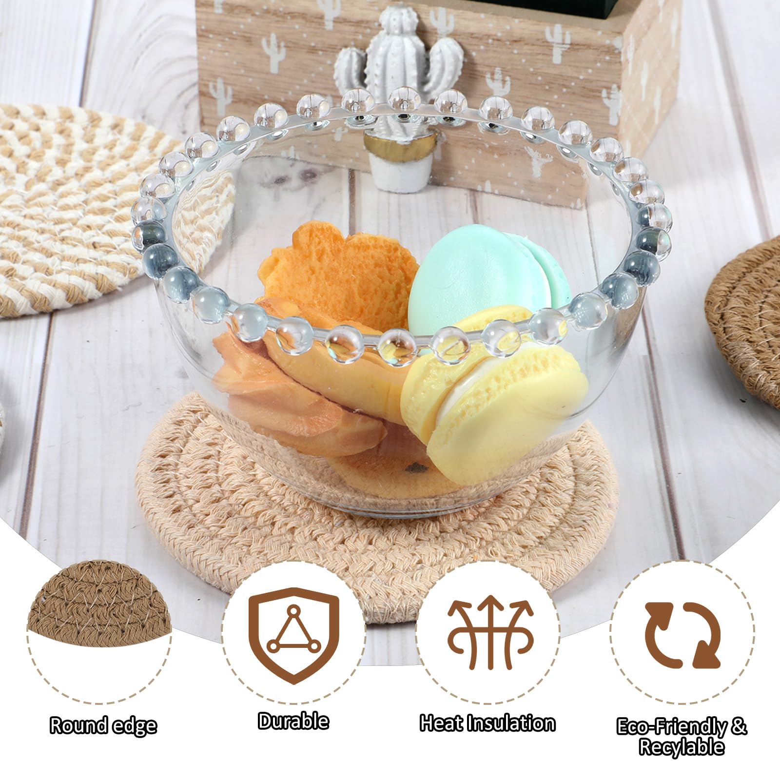Easy to clean brown coasters rinse and air dry