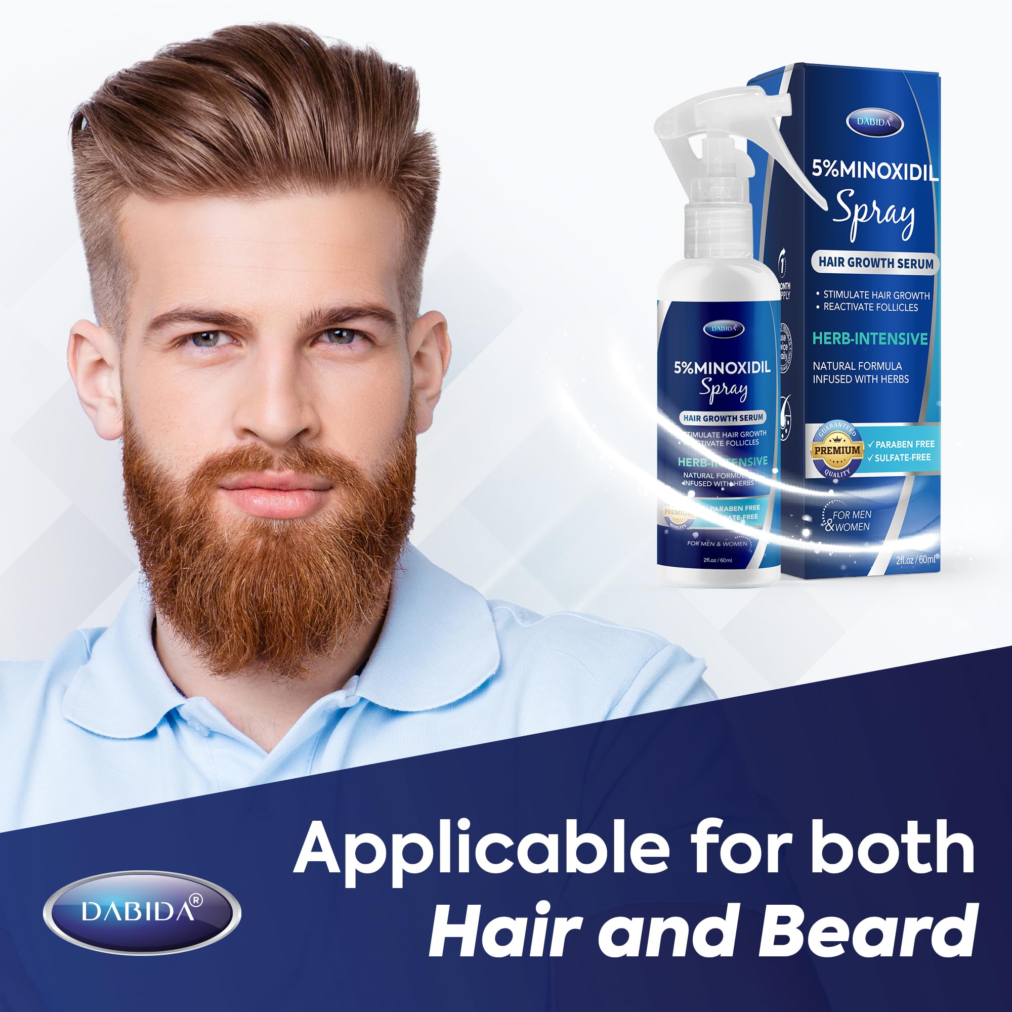 Minoxidil 5 percent for men beard growth 60ml bottle