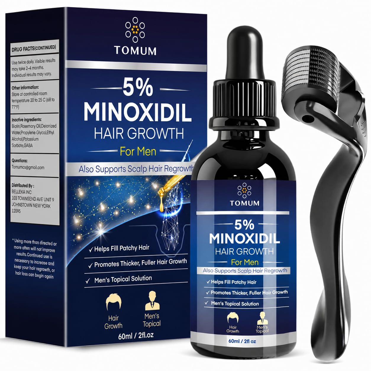 5% Minoxidil Foam hair regrowth packaging close up