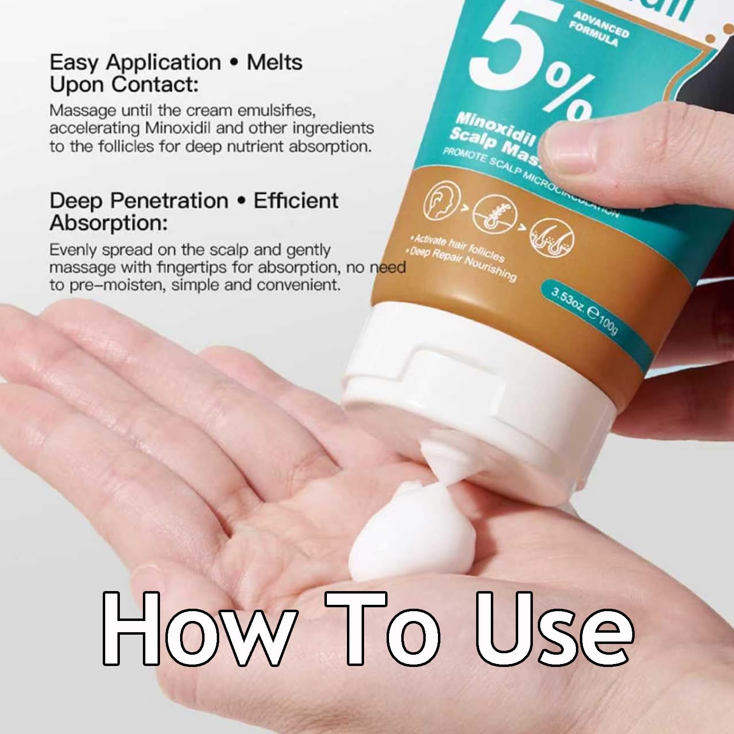 professional minoxidil hair growth scalp cream packaging