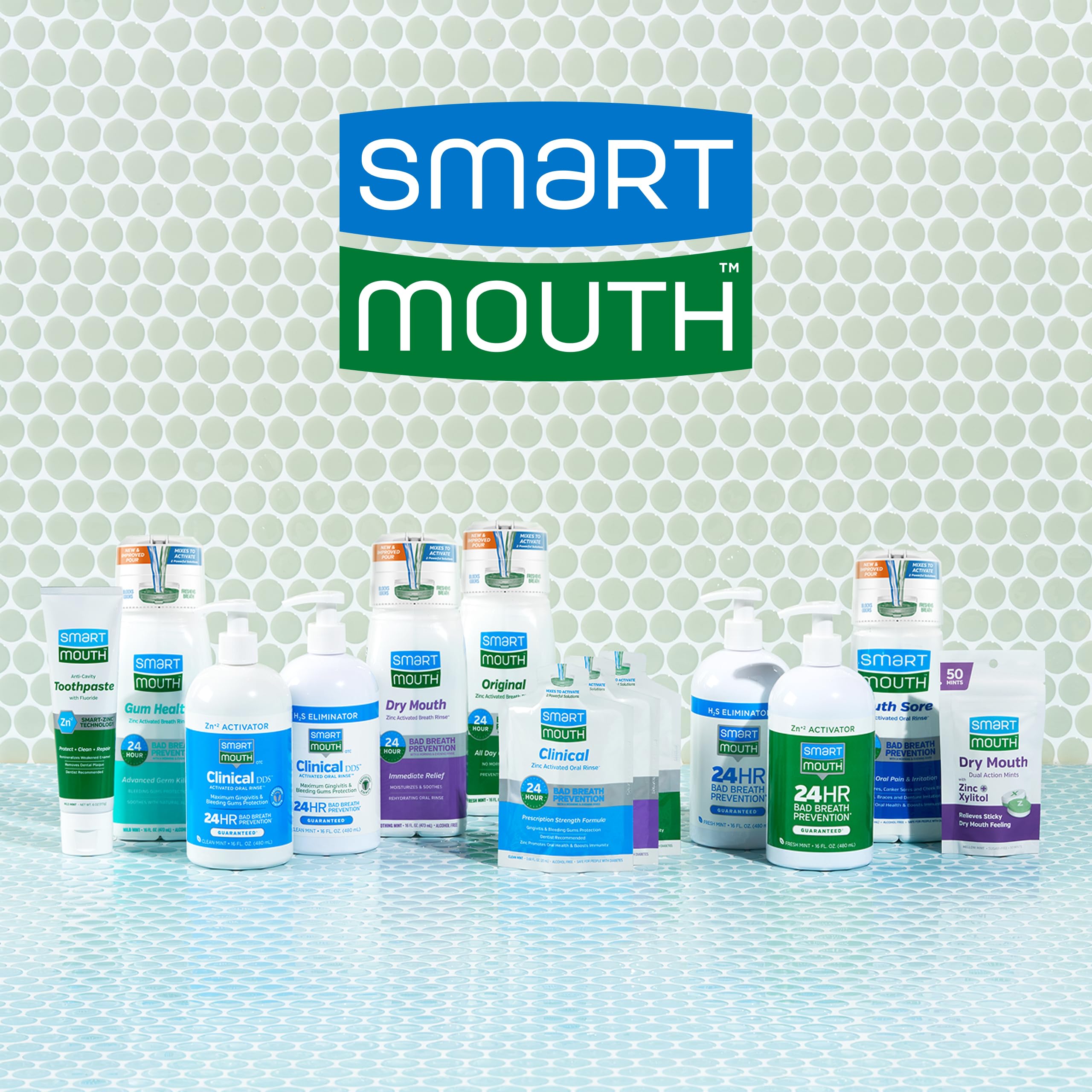 Mint scented zinc activated mouthwash SmartMouth