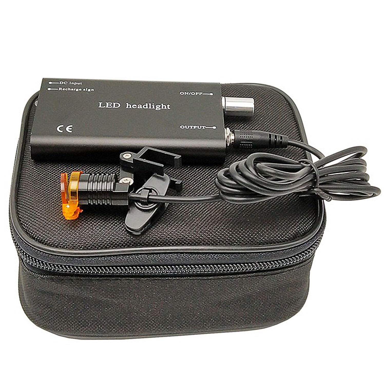 MINTOOTHPRO 5W LED headlight mounted on dental loupes