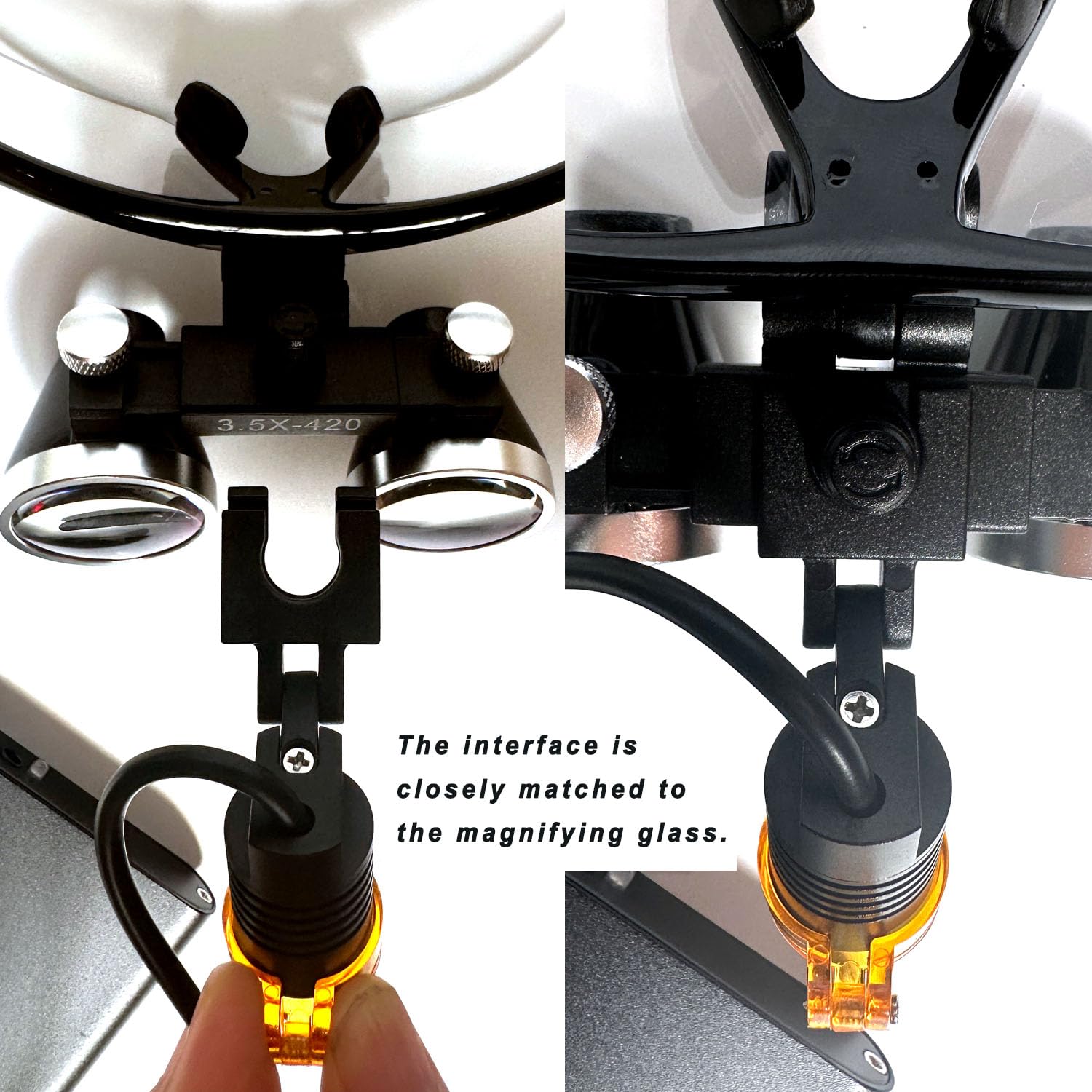 Cable looper securing MINTOOTHPRO headlight cord