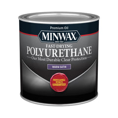 Minwax fast drying polyurethane protective wood finish clear satin interior use