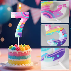 Minyu Colorful Kitten Star Design Cake Topper image