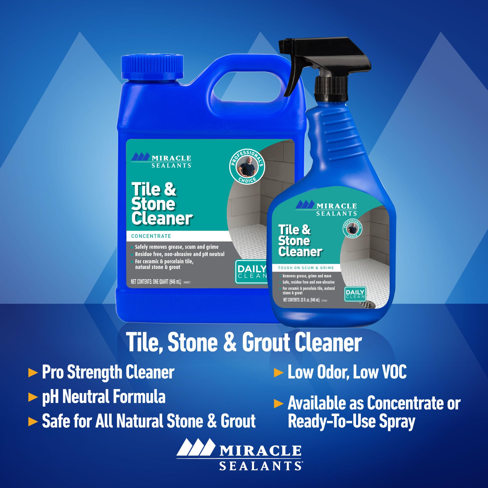 Tile & Stone Cleaner Concentrate 32oz packaging by Miracle Sealants