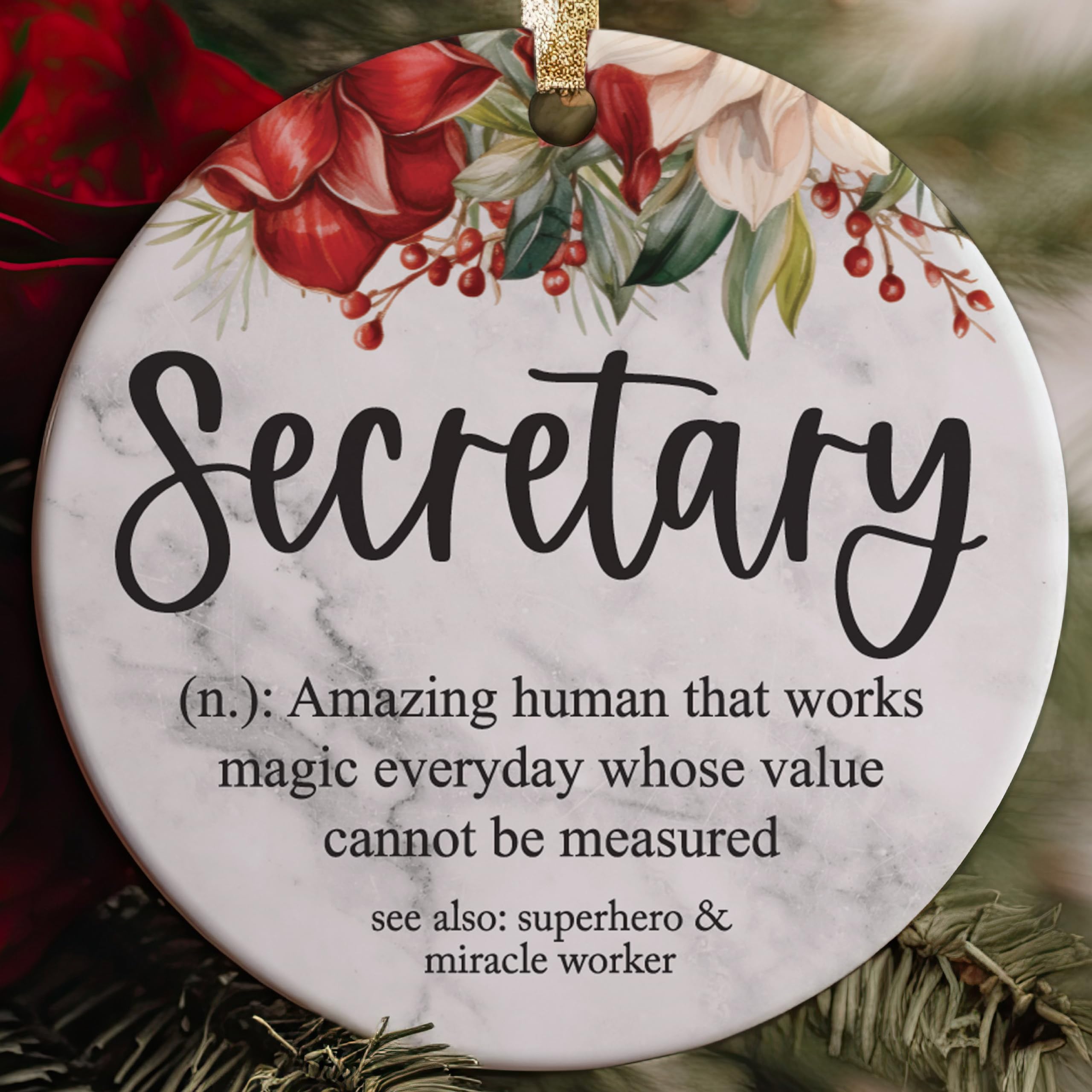 Miracle Worker Superhero office themed ornament