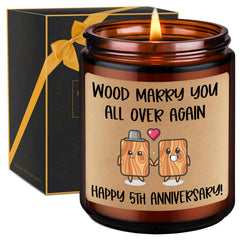 Miracu 5th wedding anniversary candle 9 oz packaging