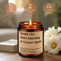 Miracu Candle lavender scented candle for music lovers