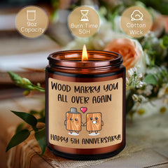 Wood themed gift candle from Miracu