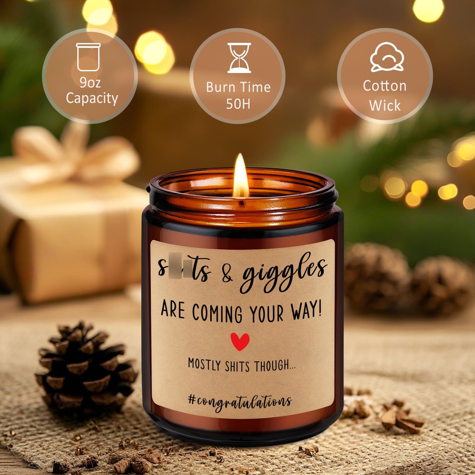 Mom to be gift lavender candle by Miracu