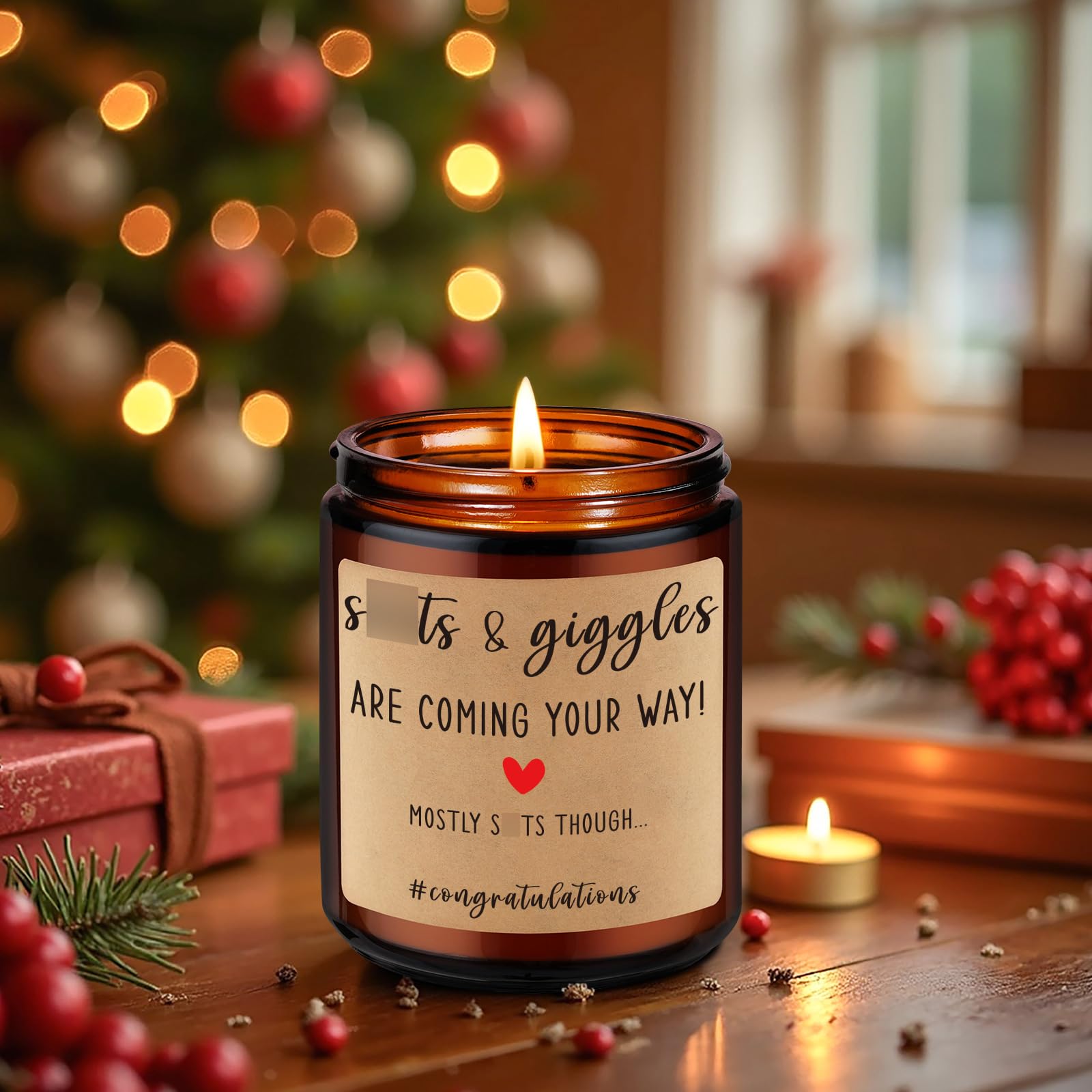 Lavender scented candle for pregnancy celebration Miracu