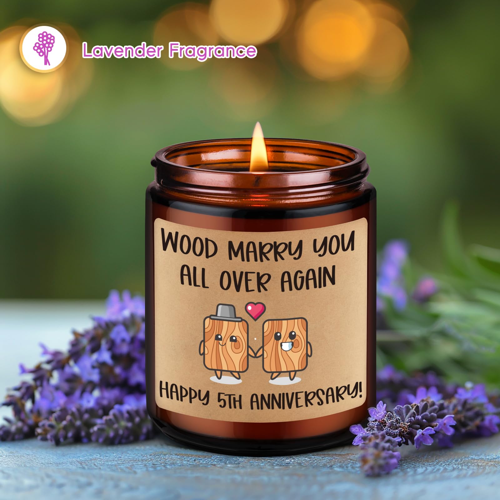 Lavender scented candle by Miracu for couples