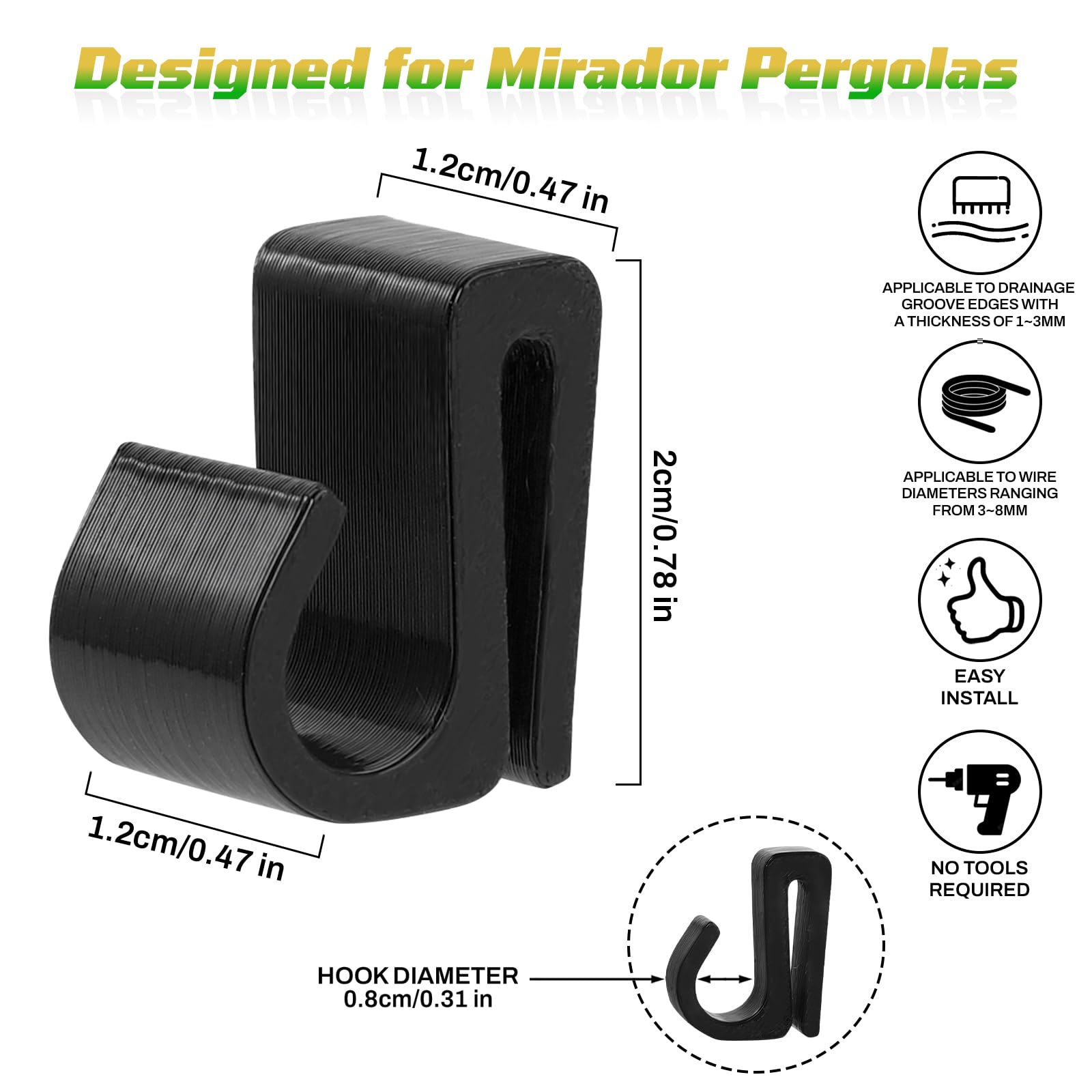 PETG outdoor light clips weather resistant