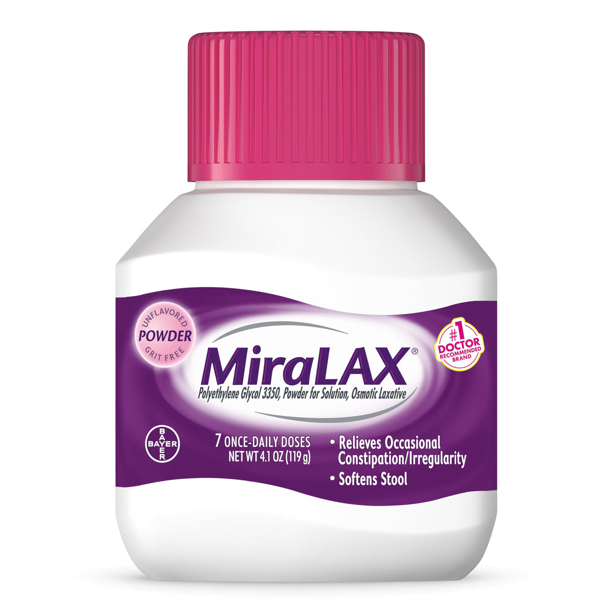 MiraLAX Laxative Powder packaging front view